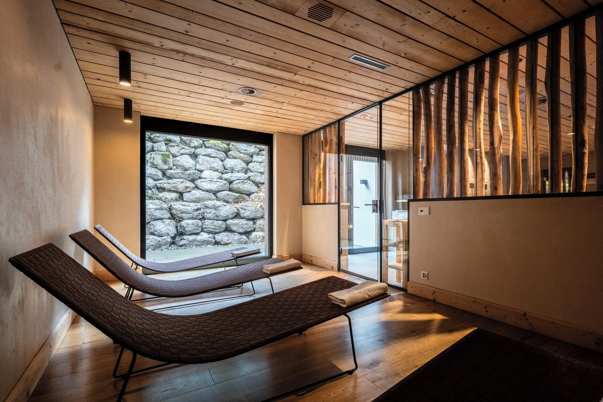 Loungers in the spa relaxation room