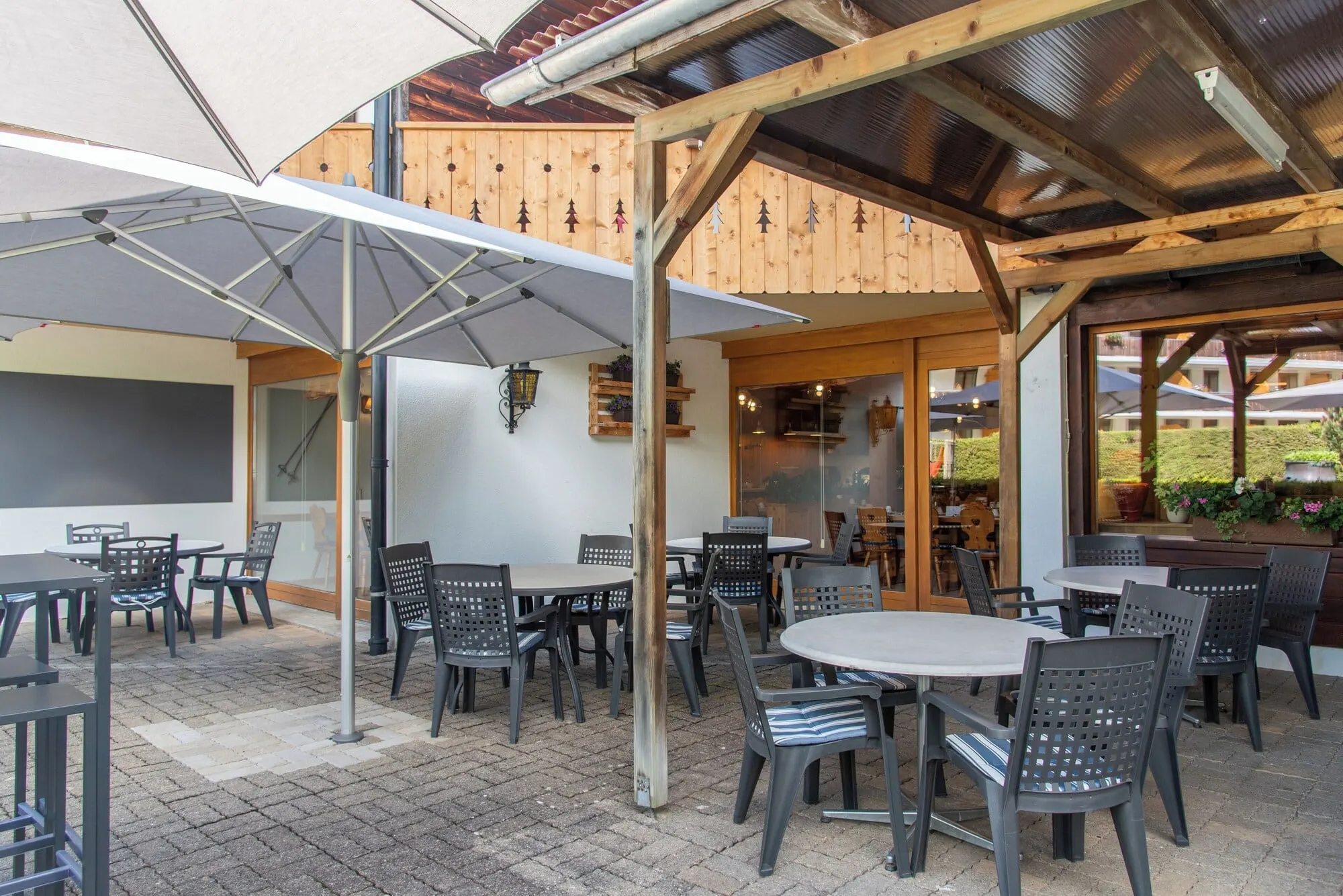 The covered terrace