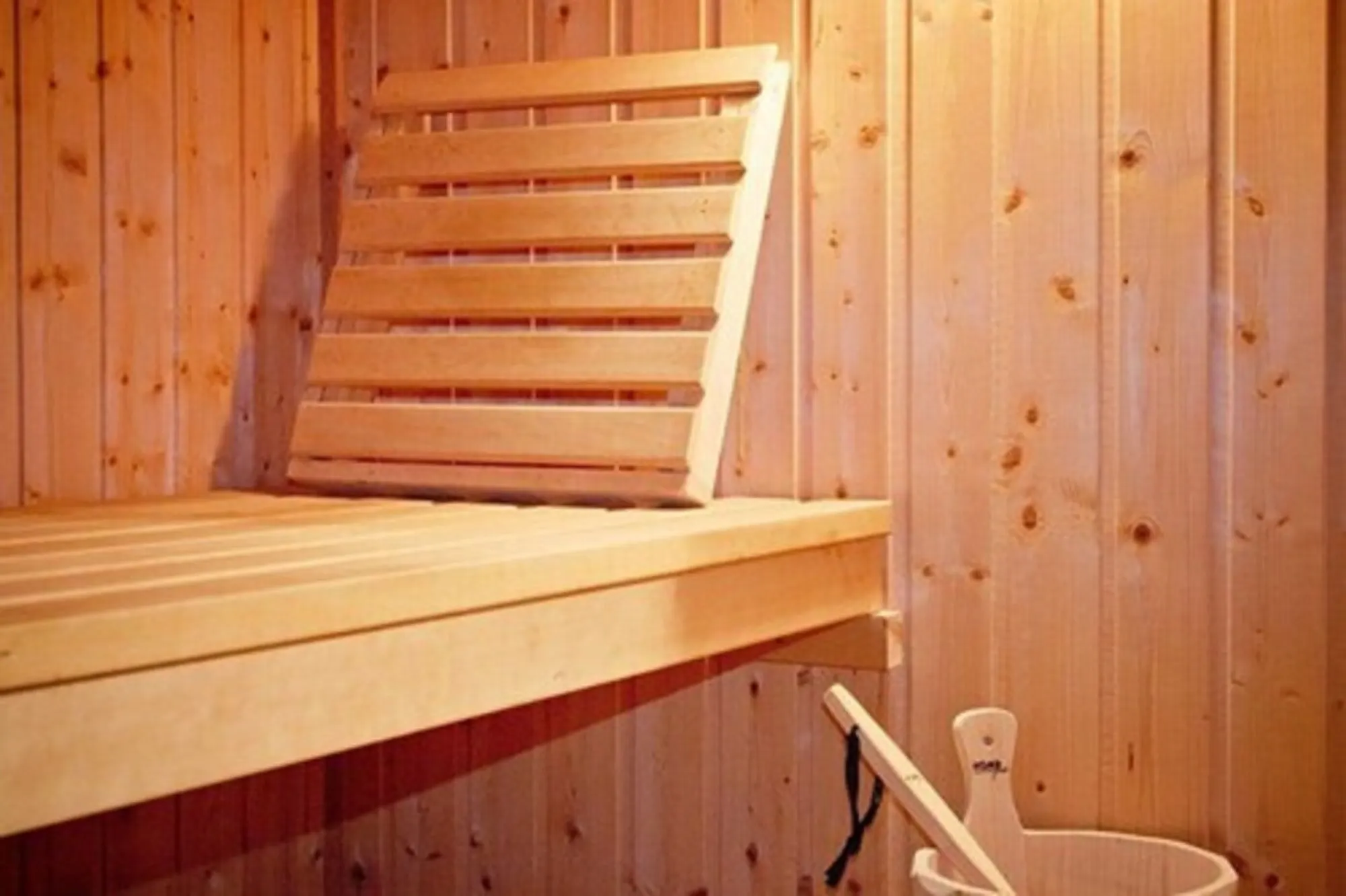 The wooden sauna