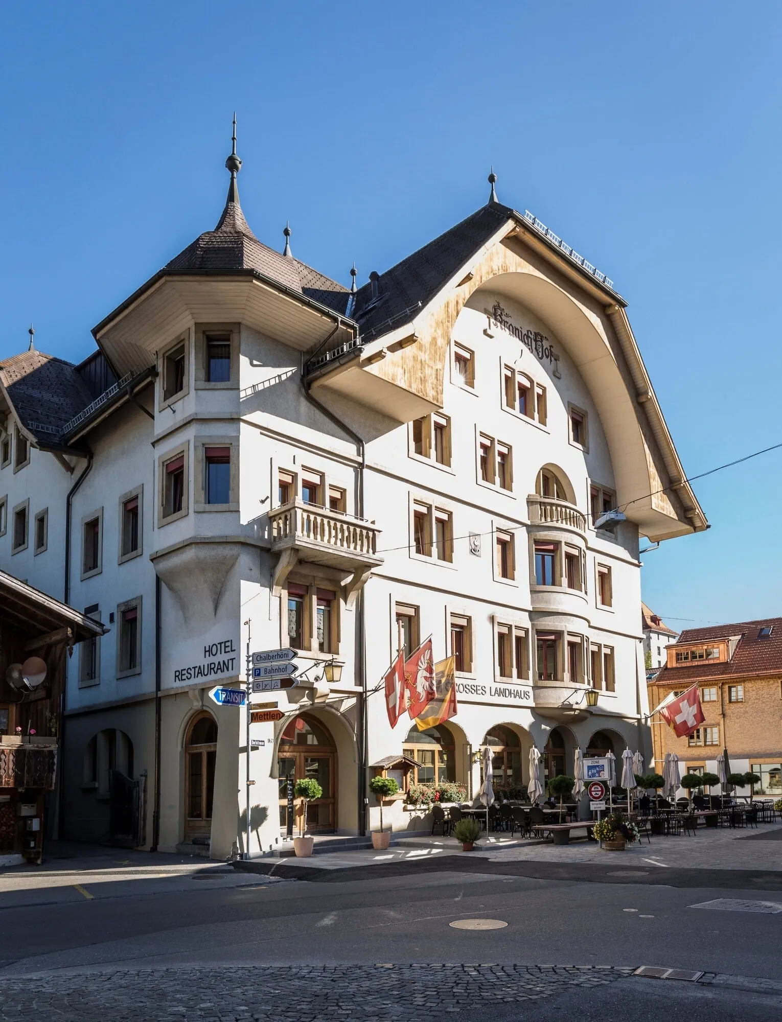 The hotel in Saanen's old village centre