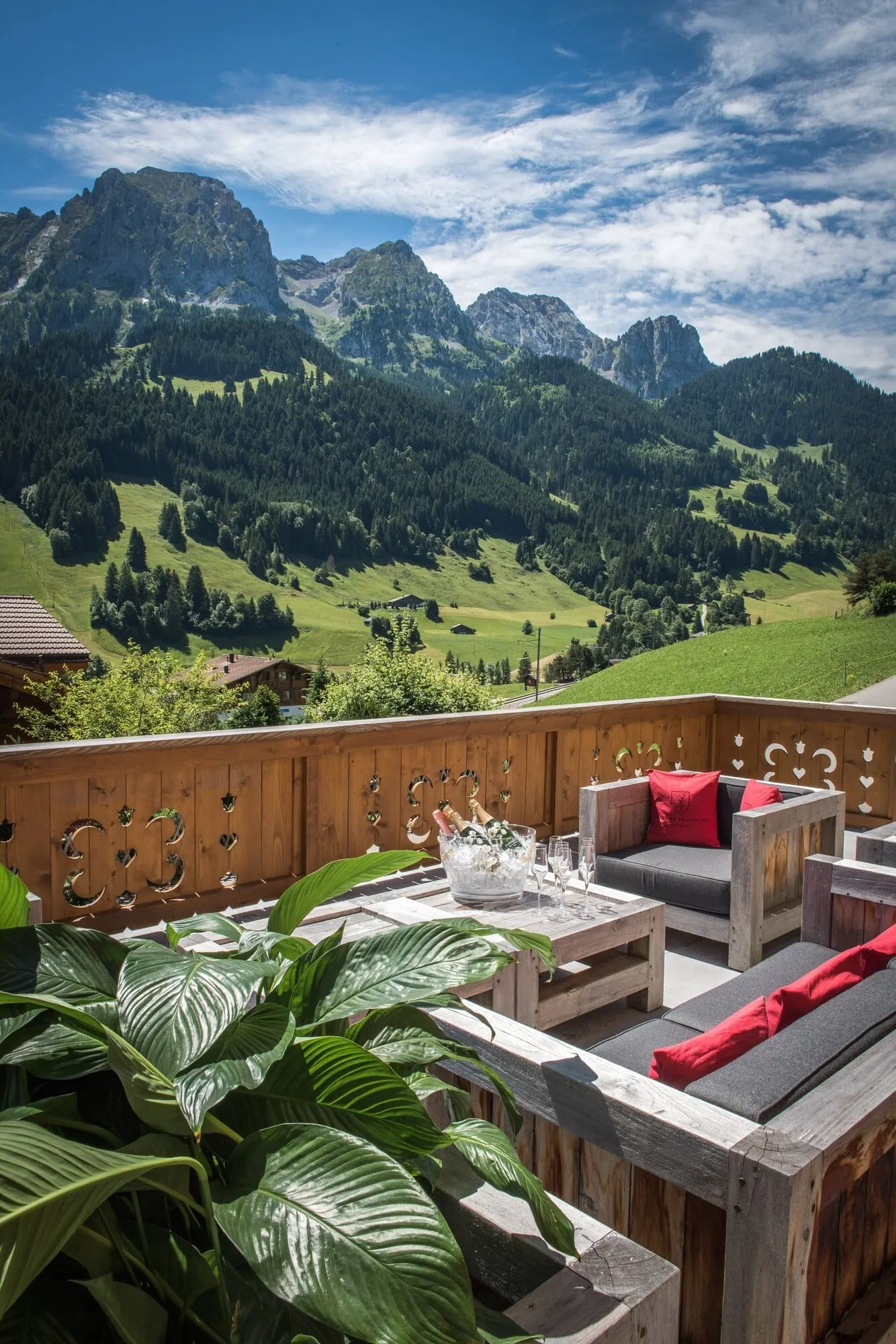 A terrace looking over the valley