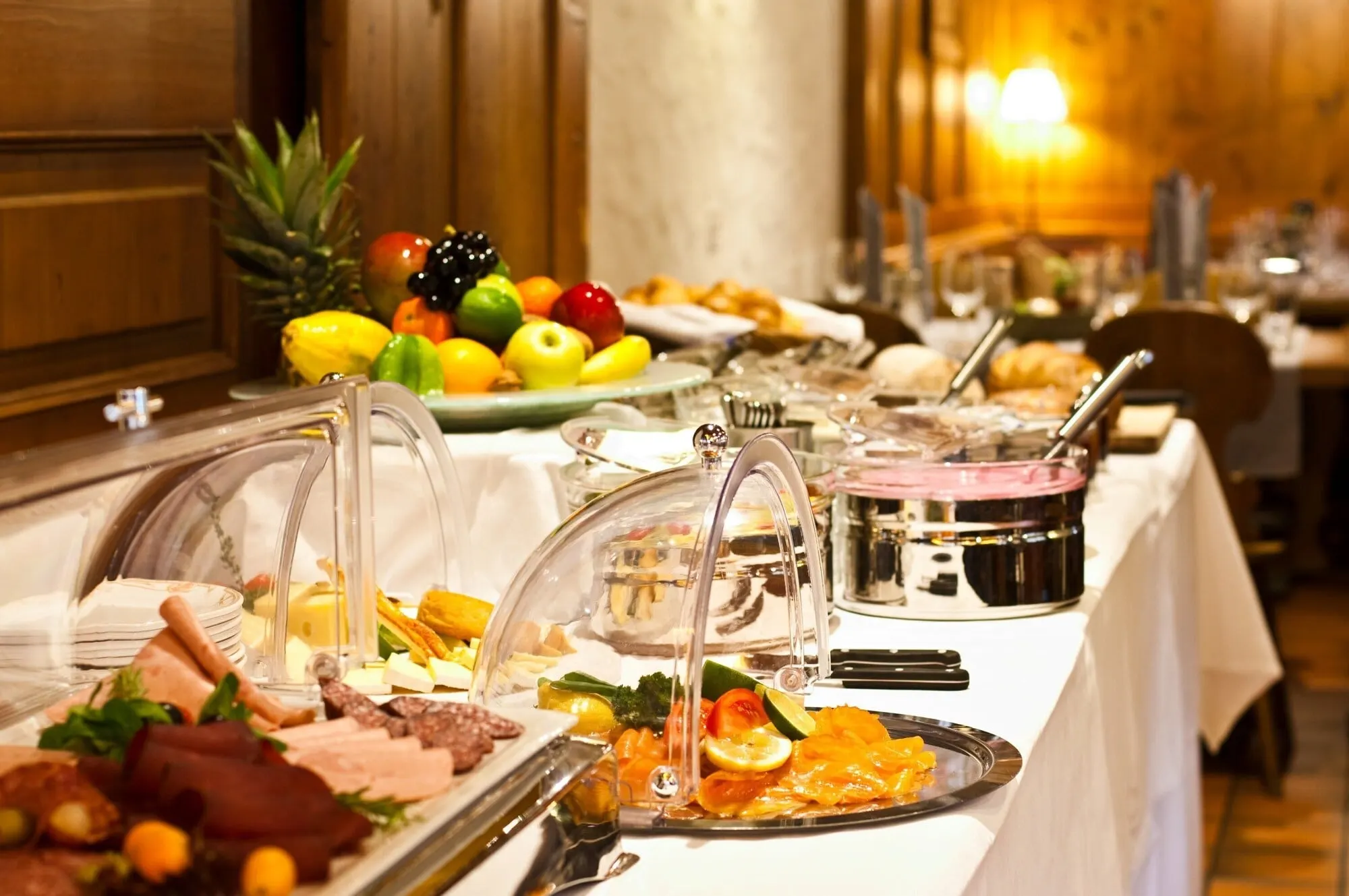 The breakfast buffet