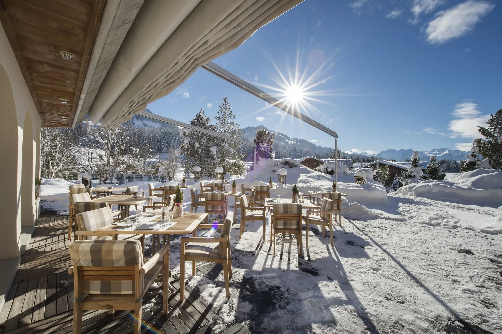 The sun terrace in winter