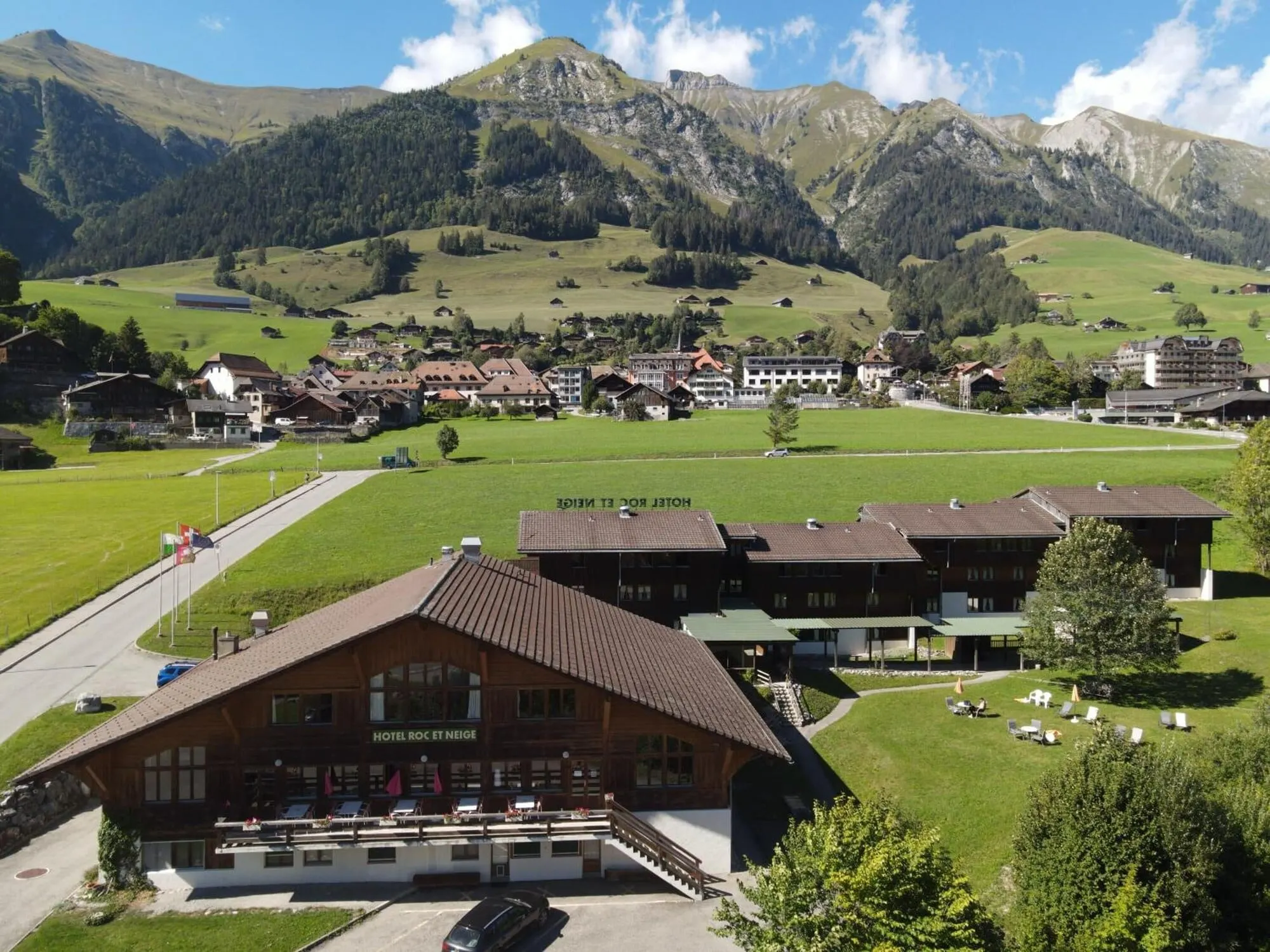 Château-d'Oex and the mountains in summer