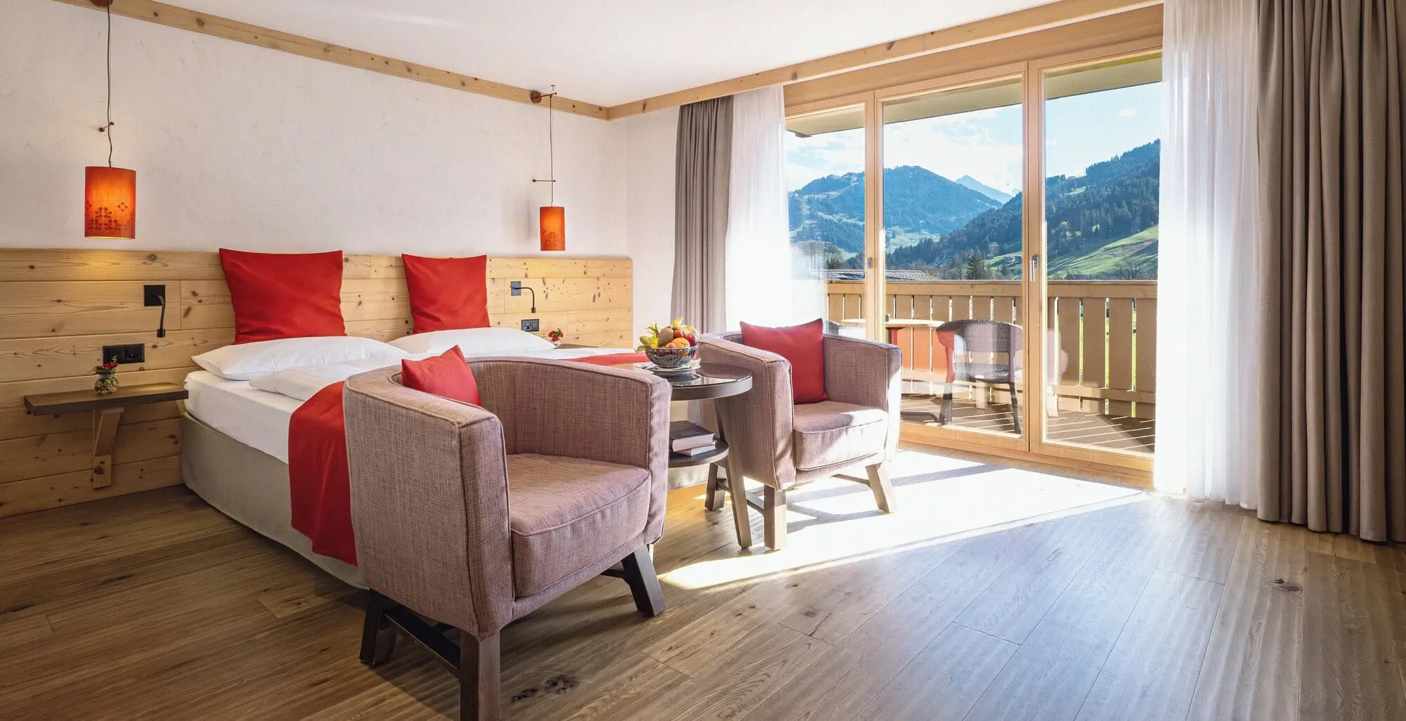 A double room with a balcony