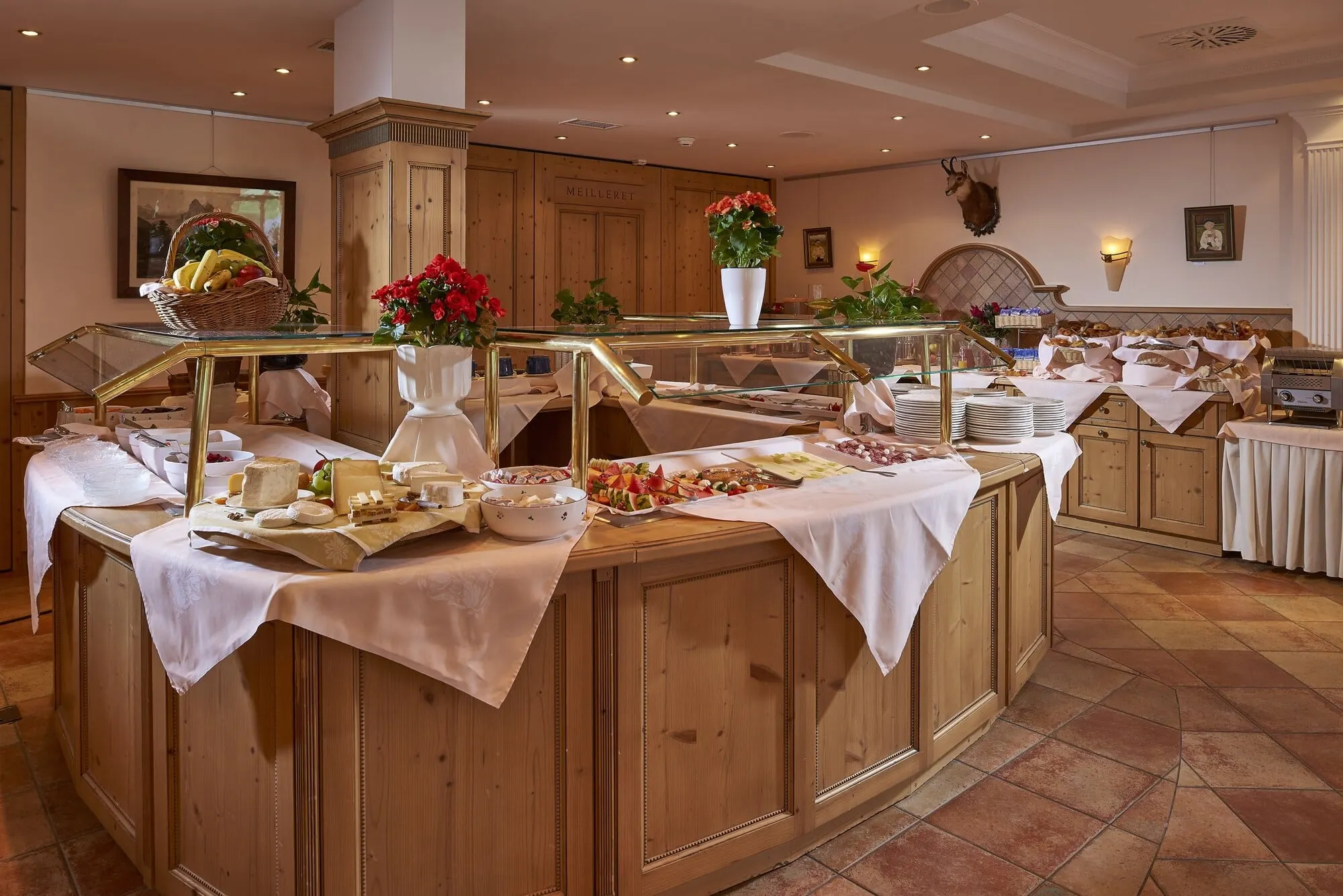 The breakfast buffet