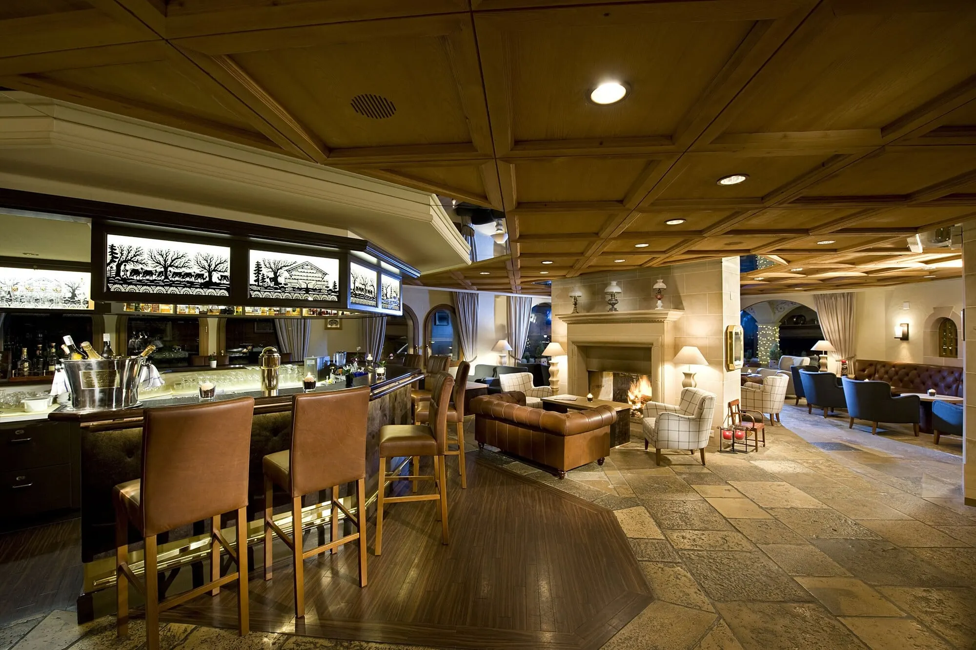 The bar and fireside lounge