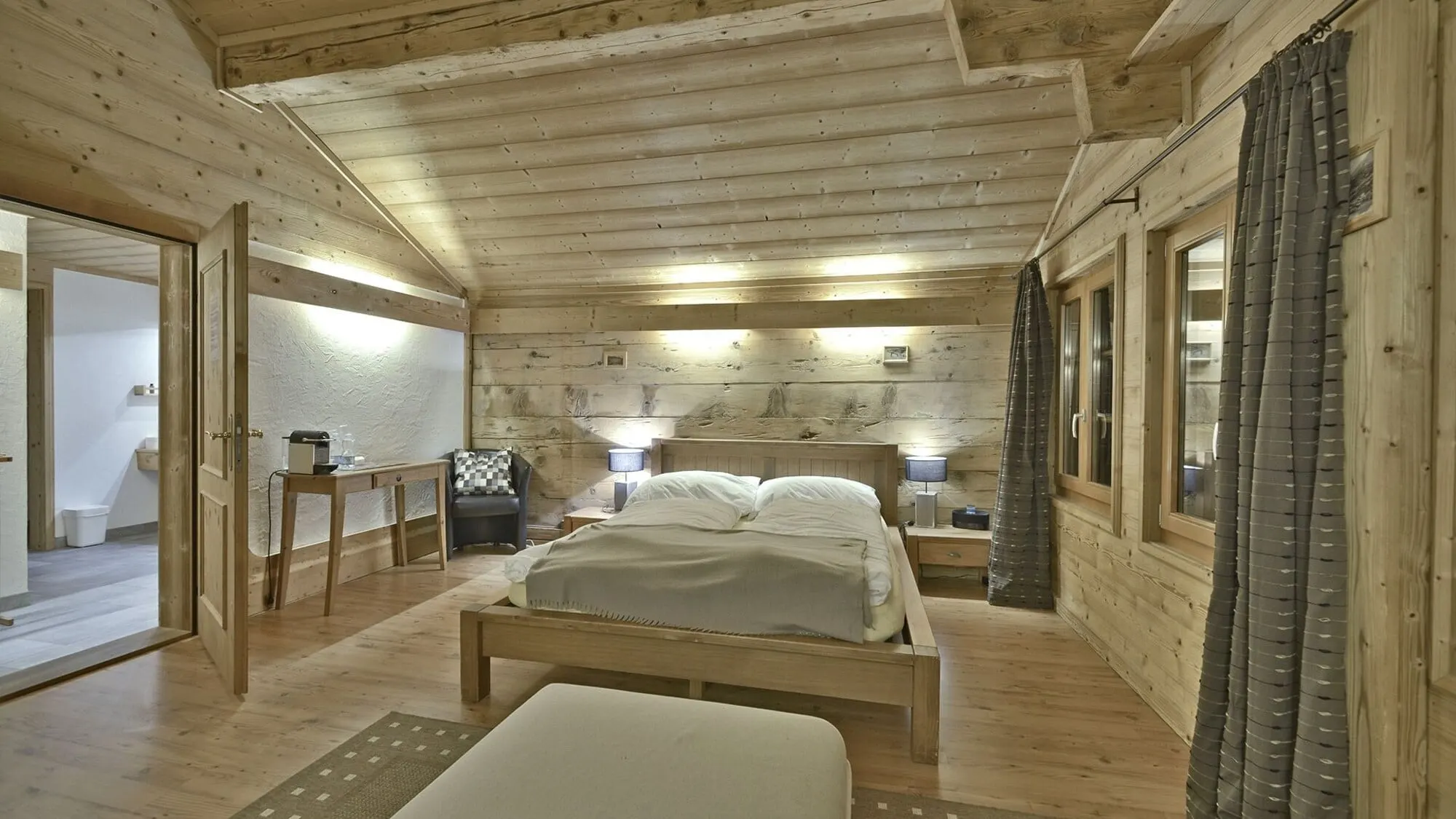 A double room under a sloping roof