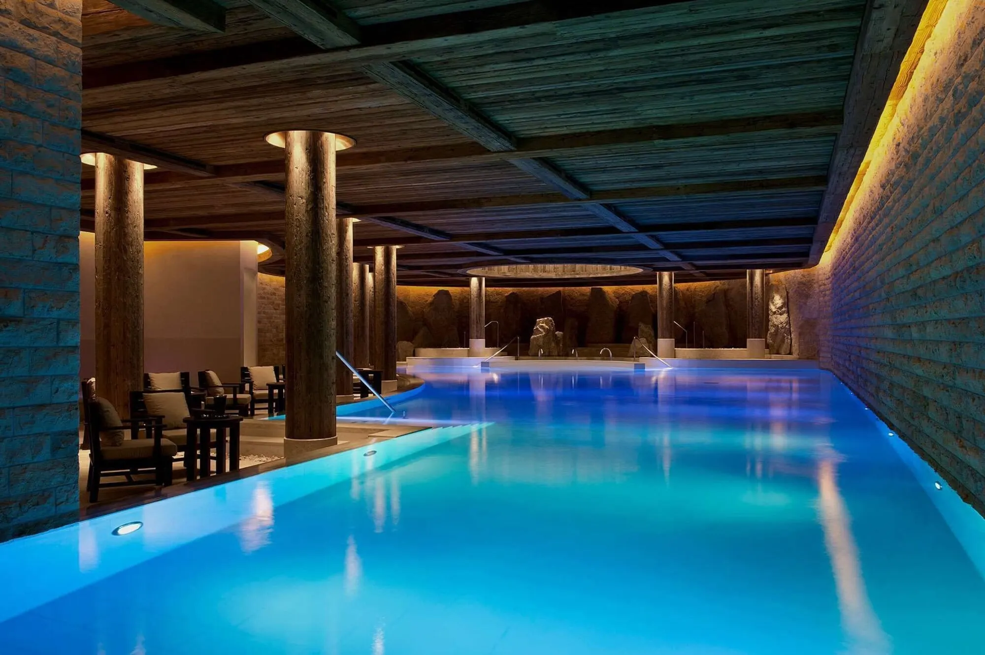 The indoor pool in the spa