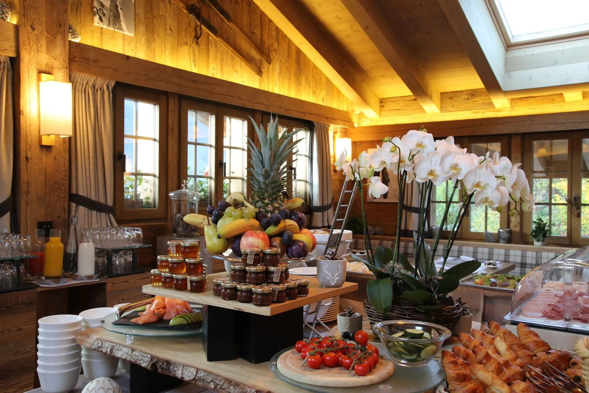 The breakfast buffet