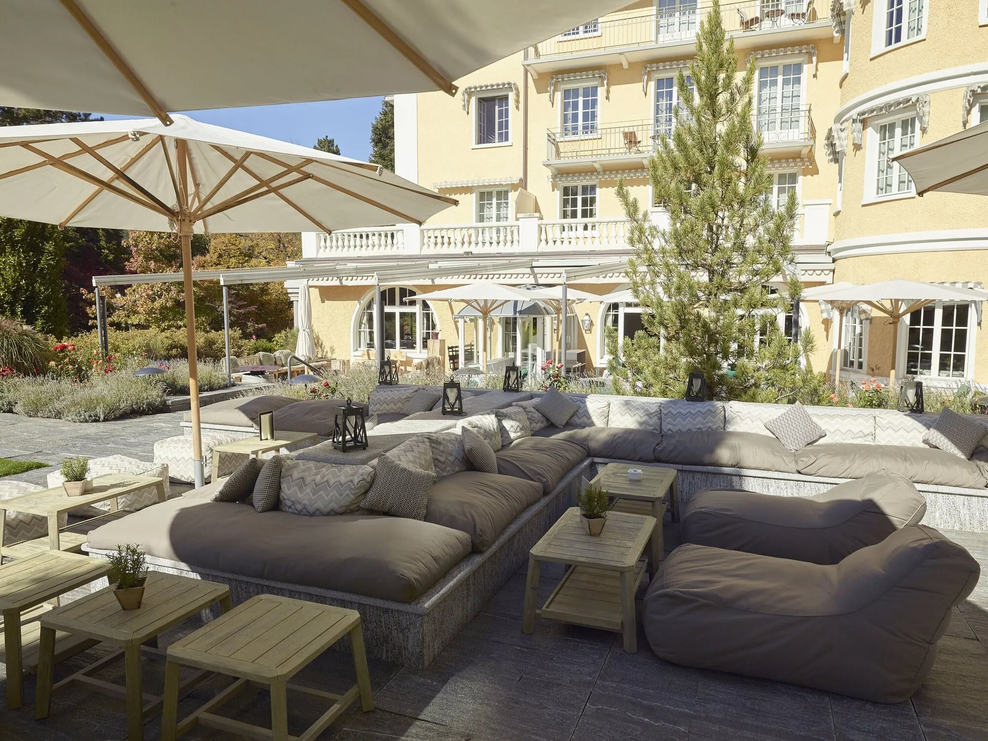 Outdoor sofas on the terrace